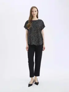 DeFacto Polka Dot Print Extended Sleeves Top