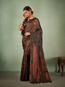 DEVATITHI Ethnic Motifs Zari Silk Blend Kanjeevaram Saree