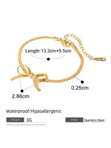 DressBerry Women American Diamond Antique Gold-Plated Charm Bracelet