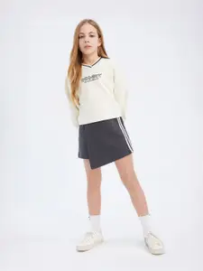 DeFacto Girls Printed T-shirt with Skirt