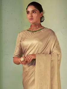 DEVATITHI Ethnic Motifs Zari Silk Blend Kanjeevaram Saree