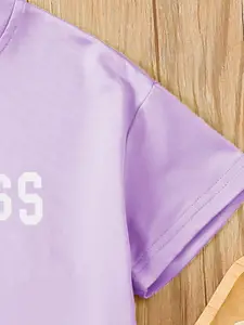 INCLUD Girls Printed T-shirt with Shorts