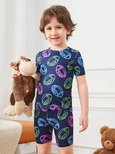 INCLUD Boys Printed T-shirt with Shorts