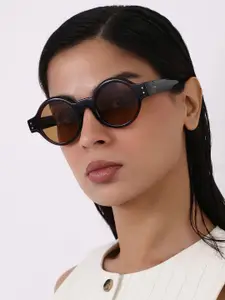 HAUTE SAUCE by  Campus Sutra HAUTE SAUCE by Campus Sutra Women Round Sunglasses with Polarised Lens