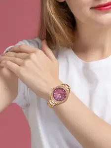 Beverly Hills Polo Club Women Mother of Pearl Dial & Bracelet Style Straps Analogue Watch BP5043Y.480