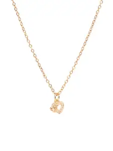 SALTY tone Studded Stainless Steel In-Love Charm Pendant & Chain Jewellery Accessories