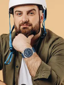 Beverly Hills Polo Club Men Dial & Textured Straps Analogue Watch BP5024Y.399