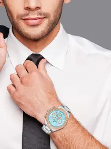 Beverly Hills Polo Club Men Embellished Dial & Bracelet Style Straps Analogue Watch BP5019Y.301