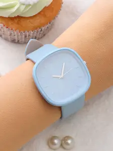 HAUTE SAUCE by  Campus Sutra HAUTE SAUCE by Campus Sutra Women's The Off-Duty Cushion Watch - Powder Blue AW25_HSWC1280