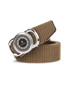 Provogue Men Textured Slider Buckle Belt