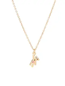 SALTY Teddy Charm Stainless Steel Pendant & Chain Jewellery Accessories