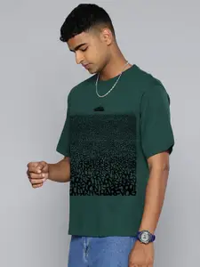 Moda Rapido Men Typography Printed Round Neck Cotton Oversized Fit T-shirt