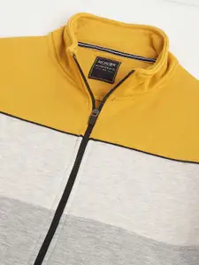 Richlook Men Colourblocked Mock Collar Neck Tracksuit