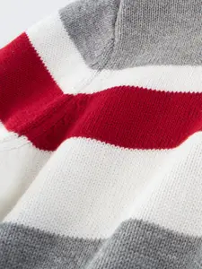 StyleCast x Revolte Boys Striped Mock Collar Cotton Cardigan Sweater