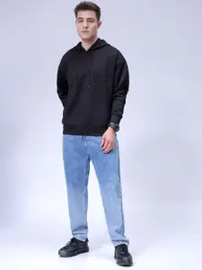 The Indian Garage Co Oversized Typography Embroidered Hooded Pullover Sweatshirt