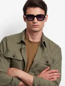 Carrera Men Rectangle Sunglasses with UV Protected Lens 2079522M25008