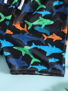 YK Girls Printed Mid Rise Swimming Shorts