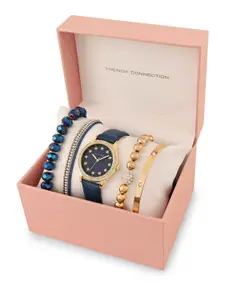 French Connection Women Embellished Analogue Watch FCW15UL Gift Set