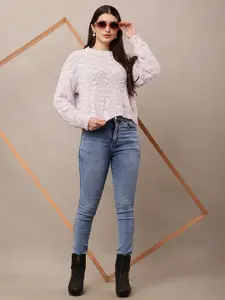 NoBarr Women Round Neck Crop Pullover