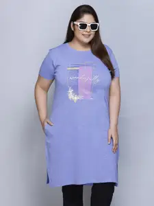 IN Love Women Plus Size Pack of 2 Printed Cotton Nighty Chemise