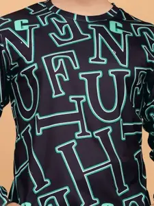 FABRIPPLE Men Typography Printed Round Neck Sweatshirt