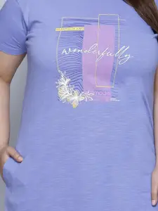 IN Love Pack of 2 Women Plus Size Printed Cotton Nightdress