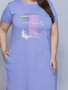 IN Love Women Pack of 2 Front Printed Nightdress Plus Size