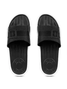 KAPYANSH Women Colourblocked Slip On Sliders Flip Flops