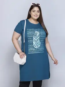 IN Love Women Pack of 2 Women Plus Size Front Printed Cotton Nighty Chemise