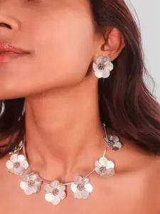 House of Pehr Silver Plated Modern Tiara Necklace