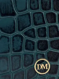 Da Milano Men Geometric Textured Leather Two Fold Wallet