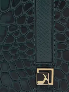 Da Milano Men Floral Zip Detail Leather Two Fold Wallet