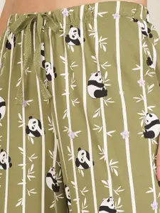 Dreamz by Pantaloons Women Printed Pure Cotton Mid Rise Lounge Pants