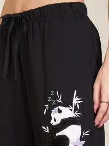 Dreamz by Pantaloons Women Printed Pure Cotton Mid Rise Lounge Pant