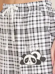 Dreamz by Pantaloons Women Checked Pure Cotton Mid Rise Lounge Pants