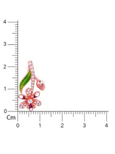 GIVA 925 Silver Rose Gold-Plated Contemporary Artificial Stone Studded Pendant with Chain