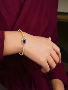 DressBerry Gold-Plated Evil Eye Nazariya Cuff Bracelet