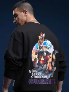 HIGHLANDER Guardian of Galaxy Men Oversized Drop Shoulder Crew Nweck Sweatshirt