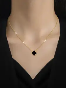 DIVASTRI Gold-Plated Geometric Shaped Pendants With Chains