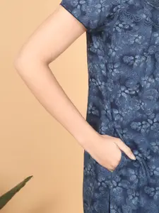 Sweet Dreams Women Printed Pure Cotton Maxi Nightdress