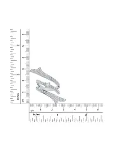 Kicky And Perky 925 Sterling Silver Rhodium Plated Artificial Stones Studded Finger Ring