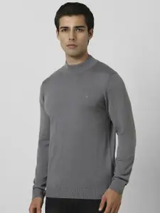 Van Heusen Men Woolen Ribbed Round Neck Pullover Sweater