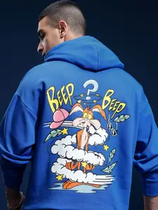HIGHLANDER Warner Bros Looney Tunes Men Oversized Drop Shoulder Hoodie Sweatshirt