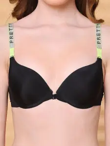 PrettyCat Women Half Coverage Lightly Padded Underwired Low Back Push-Up Bra