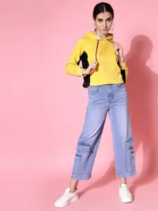 DressBerry Cotton Sweatshirt Colourblock Top