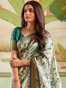 DEVATITHI Woven Design Zari Yellow Silk Saree