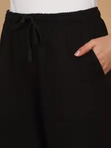 Sweet Dreams Women Printed Cotton Straight-Leg Mid-Rise Lounge Pant