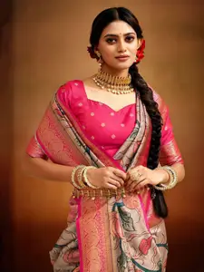 DEVATITHI Multi Tussar Silk Kalamkari Saree