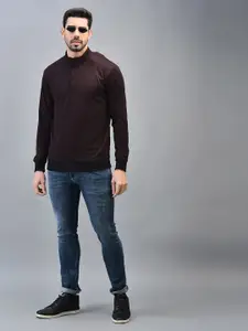 CANOE Men Mock Collar Pullover Sweatshirt