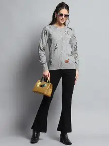 Monte Carlo Women Woollen with Embroidered Detail